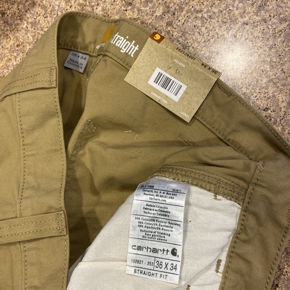 NWT Carhartt Rugged Flex Rigby Straight Fit Pant 36 x 34 Stretch Technology - Picture 3 of 15